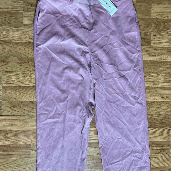 Alfred Dunner Womens Alpine Lodge Pants Blush Classic Fit Size 12 - Picture 3 of 11